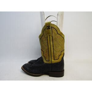 Cinch Edge Womens Size 9 B Black Brown Leather Cowboy Boot